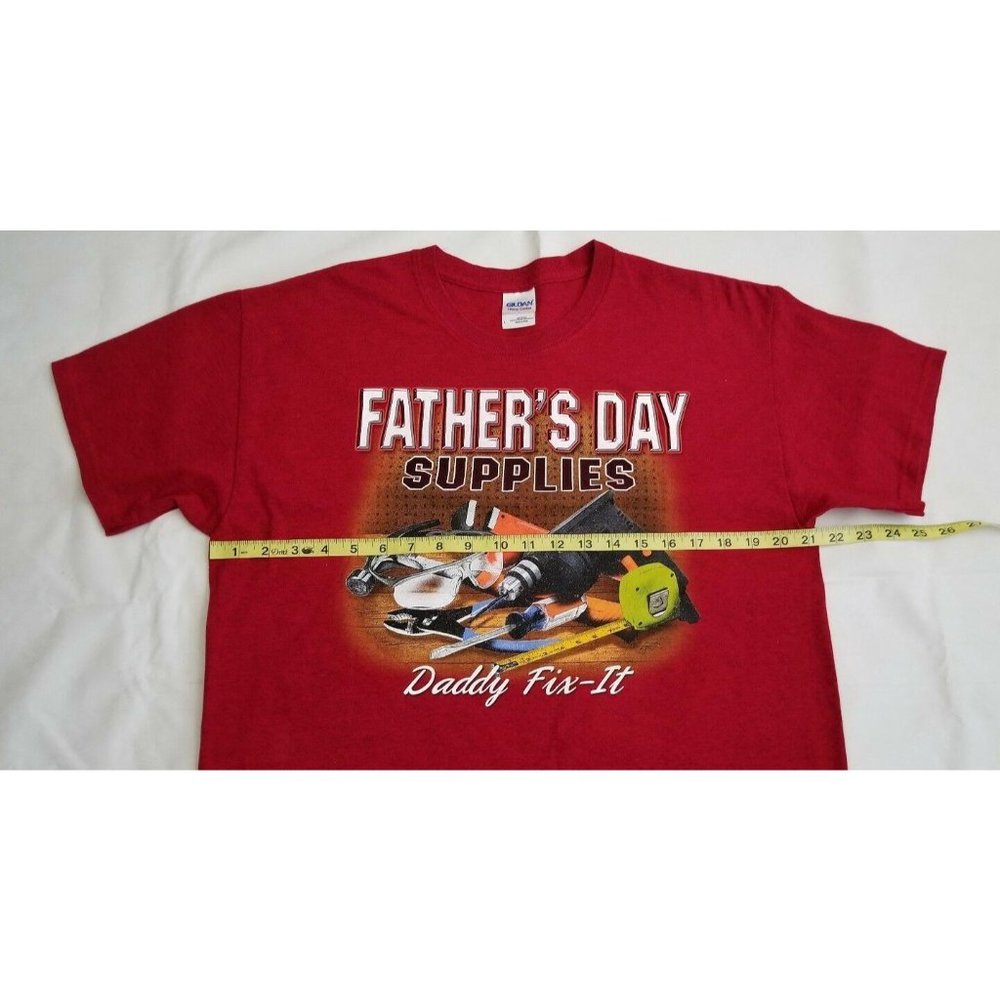 Gildan Red Short Sleeve Father's Day Supplies Daddy Fix-It T-Shirt Large‎ NWOT - Picture 6 of 8